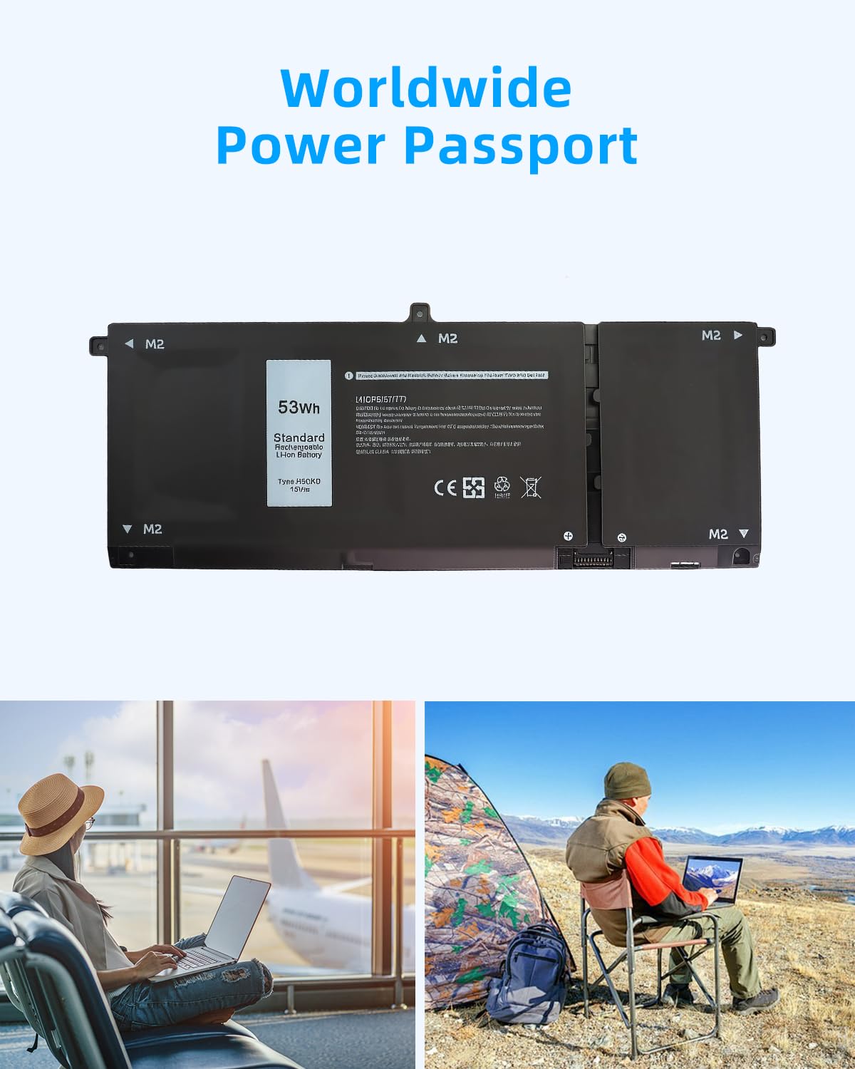 Amazon.co.jp: Jbery 53Wh H5CKD 15V ノートパソコンのバッテリー 交換